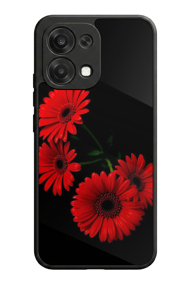 Oppo A6 Pro Uyumlu Cicek Tasarımlı Glossy Premium Kılıf