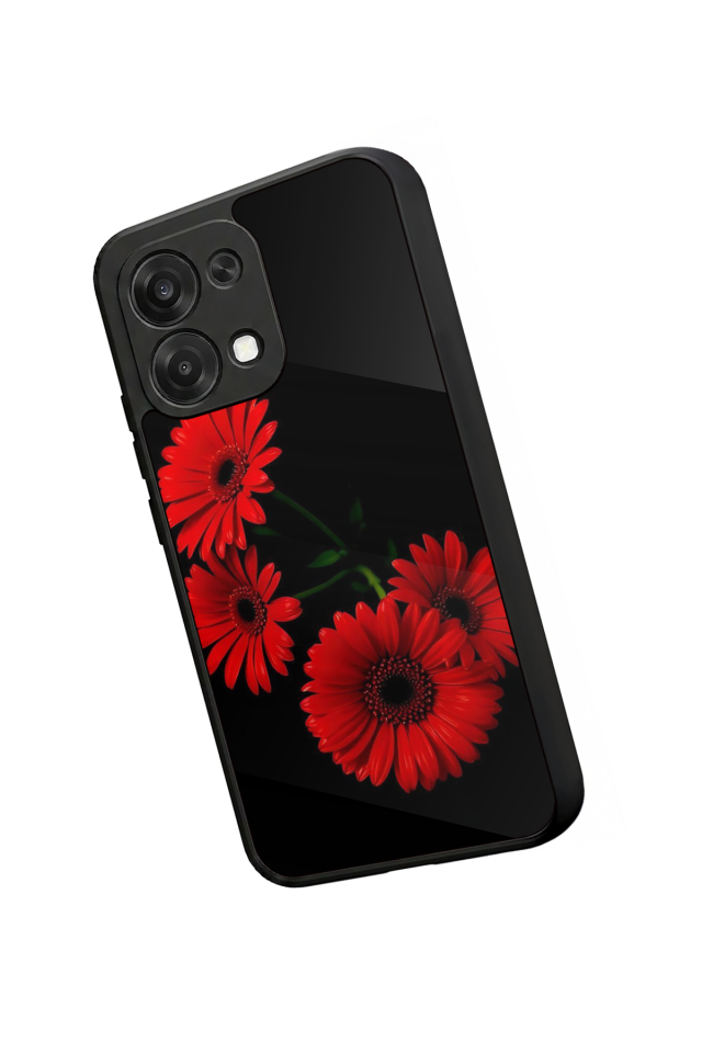 Oppo A6 Pro Uyumlu Cicek Tasarımlı Glossy Premium Kılıf