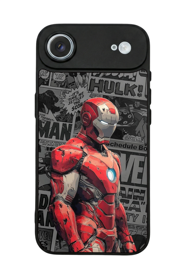 iPhone 17 Air Uyumlu  Iron Man ( Demir Adam ) Tasarımlı Glossy Premium Kılıf