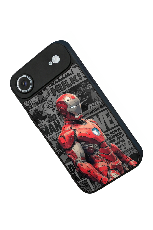 iPhone 17 Air Uyumlu  Iron Man ( Demir Adam ) Tasarımlı Glossy Premium Kılıf