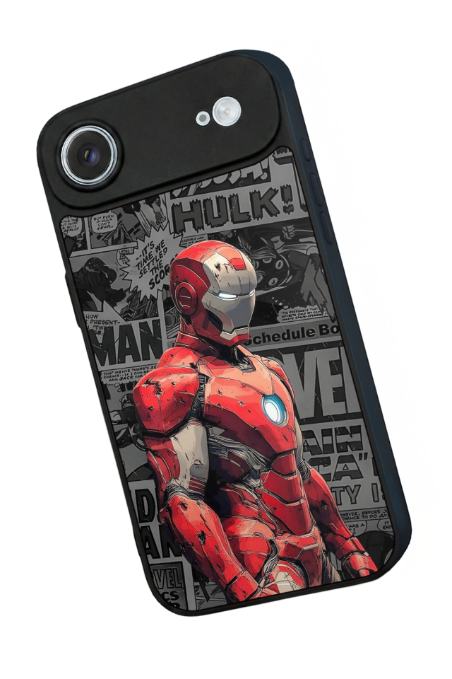 iPhone 17 Air Uyumlu  Iron Man ( Demir Adam ) Tasarımlı Glossy Premium Kılıf