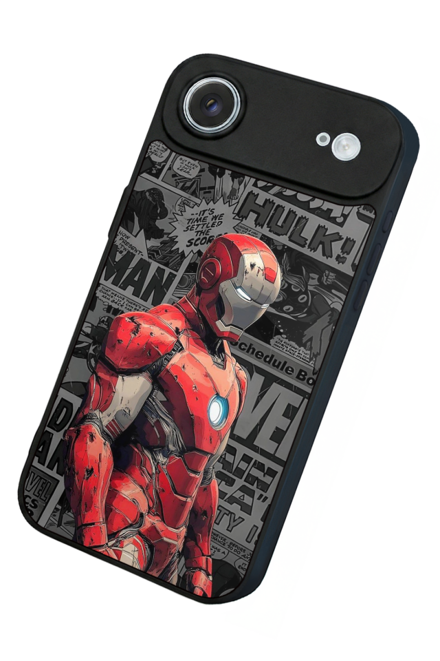 iPhone 17 Air Uyumlu  Iron Man ( Demir Adam ) Tasarımlı Glossy Premium Kılıf