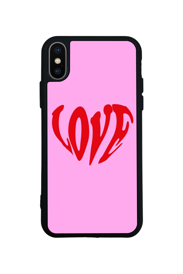 iPhone XS Max Uyumlu Kalp Love Tasarımlı Glossy Premium Kılıf