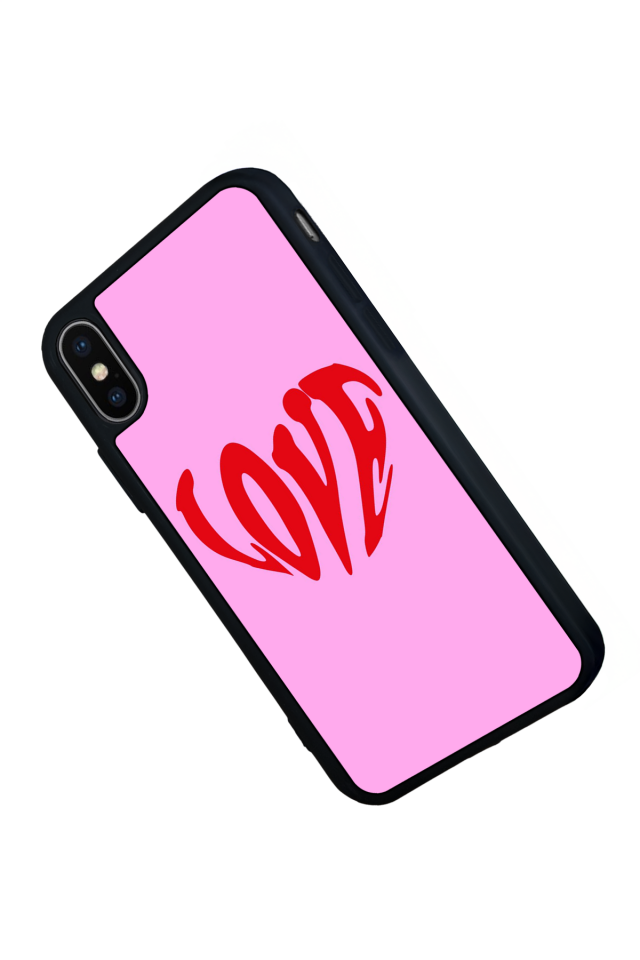 iPhone XS Max Uyumlu Kalp Love Tasarımlı Glossy Premium Kılıf