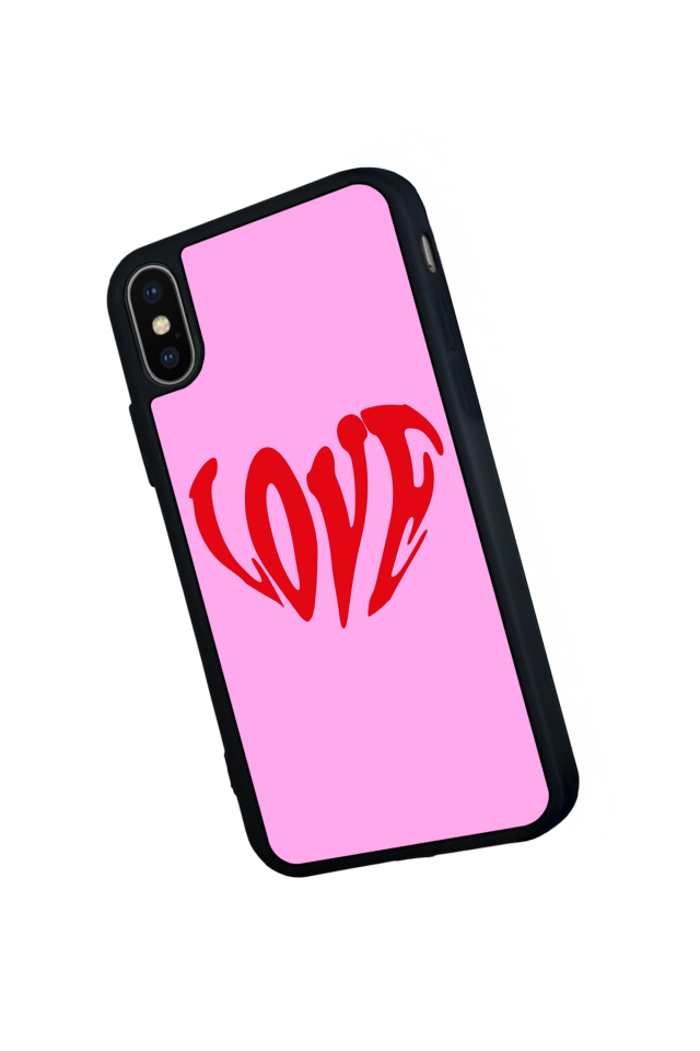 iPhone XS Max Uyumlu Kalp Love Tasarımlı Glossy Premium Kılıf
