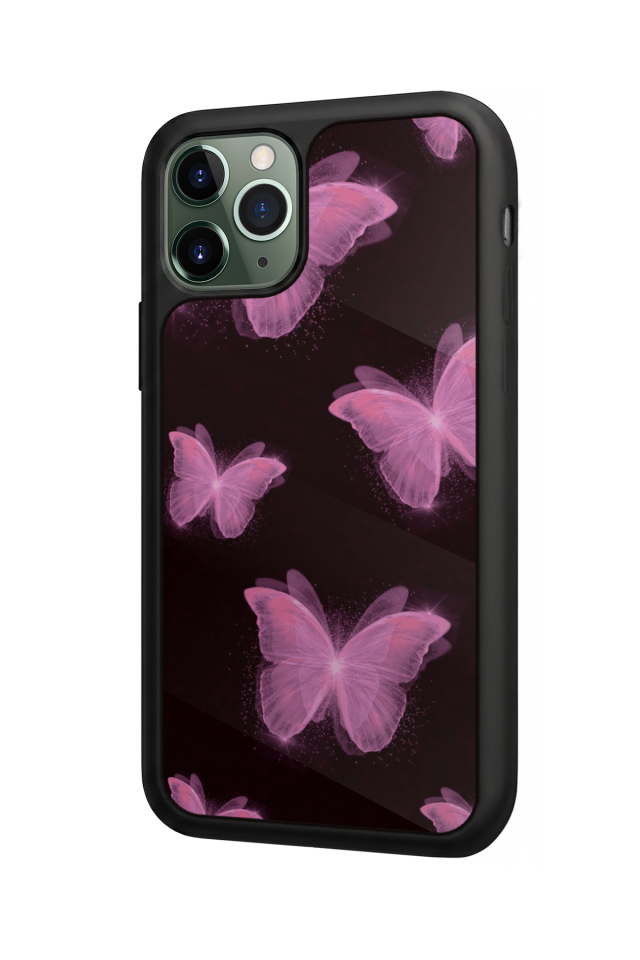 iPhone 11 Pro Max Uyumlu Kelebek Tasarımlı Glossy Premium Kılıf