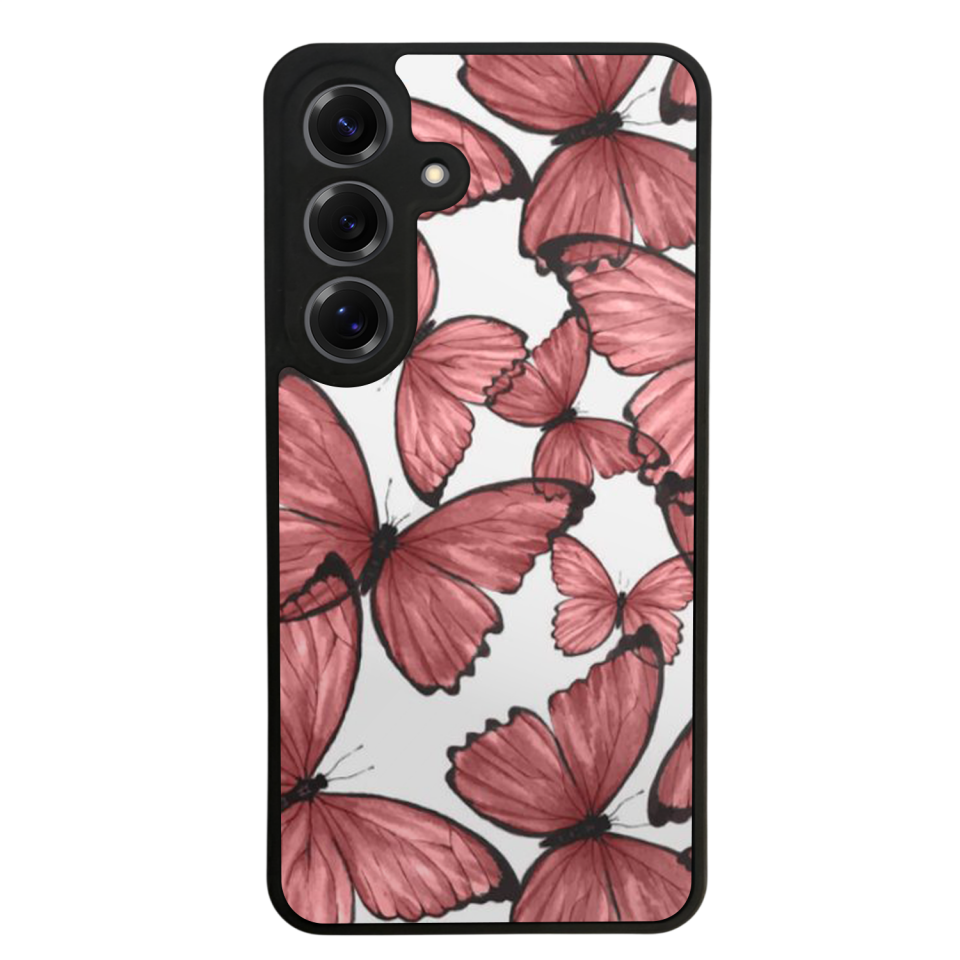 Samsung Galaxy S25 Uyumlu Kelebek Tasarımlı Glossy Premium Kılıf
