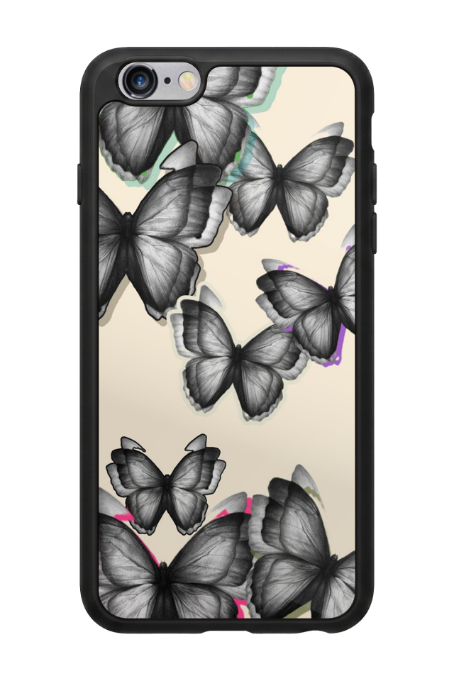 iPhone 6s Plus Uyumlu Kelebek Tasarımlı Glossy Premium Kılıf