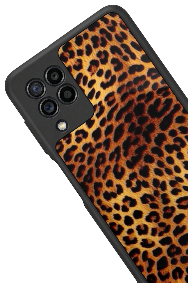 Samsung Galaxy M32 Uyumlu Leopar Tasarımlı Glossy Premium Kılıf