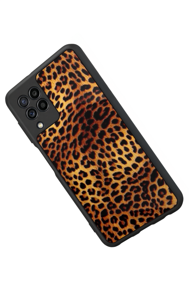 Samsung Galaxy M32 Uyumlu Leopar Tasarımlı Glossy Premium Kılıf