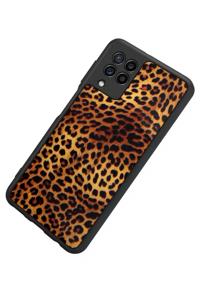 Samsung Galaxy M32 Uyumlu Leopar Tasarımlı Glossy Premium Kılıf