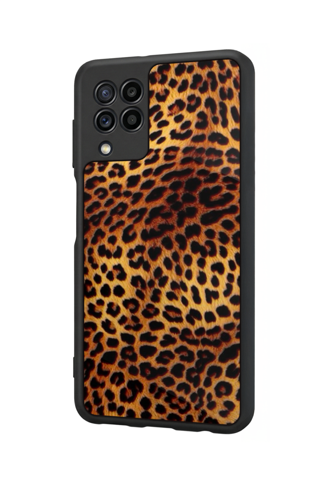 Samsung Galaxy M32 Uyumlu Leopar Tasarımlı Glossy Premium Kılıf