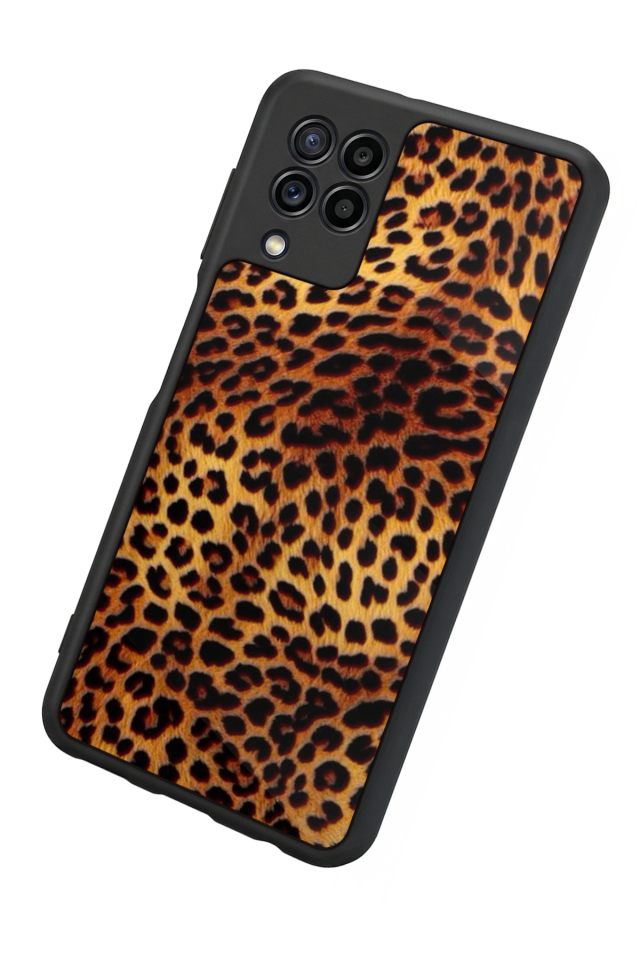 Samsung Galaxy M32 Uyumlu Leopar Tasarımlı Glossy Premium Kılıf