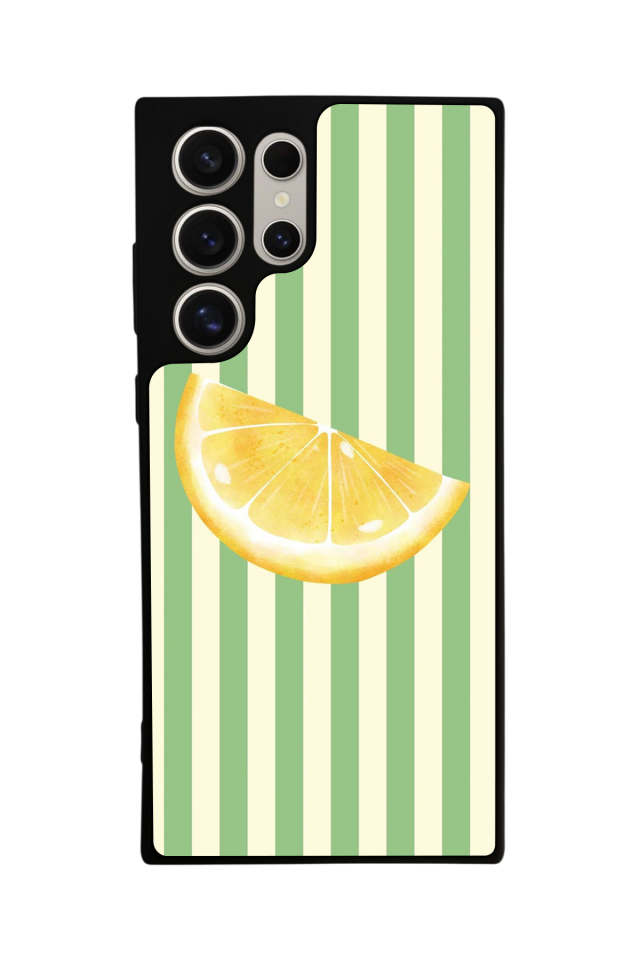 Samsung Galaxy S24 Ultra Uyumlu Limon Tasarımlı Glossy Premium Kılıf