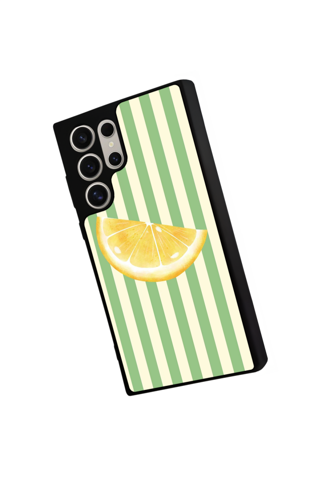 Samsung Galaxy S24 Ultra Uyumlu Limon Tasarımlı Glossy Premium Kılıf