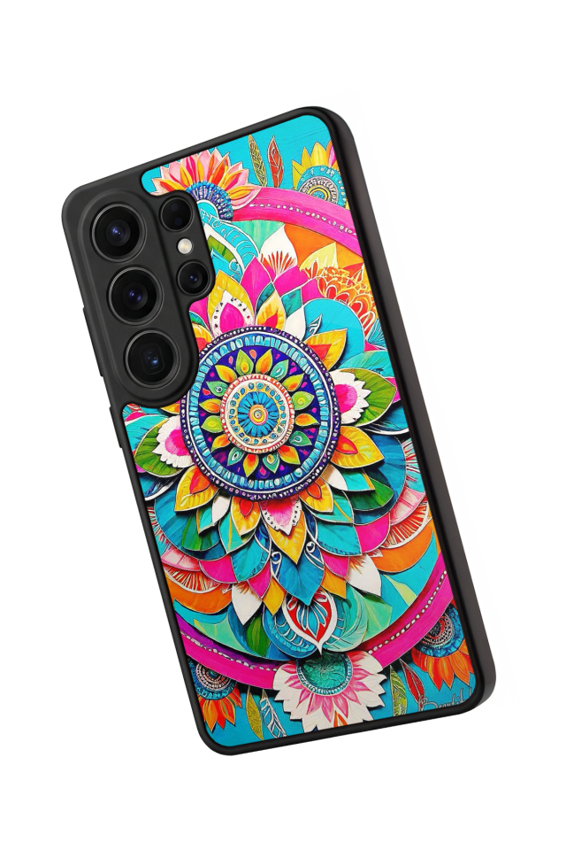 Samsung Galaxy S26 Ultra Uyumlu Mandala Tasarımlı Glossy Premium Kılıf