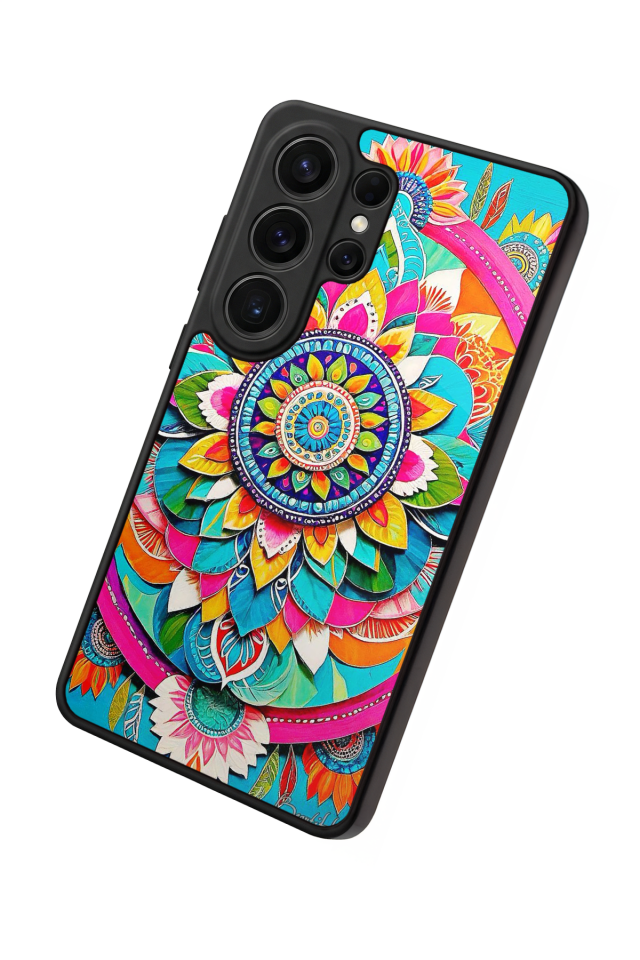 Samsung Galaxy S26 Ultra Uyumlu Mandala Tasarımlı Glossy Premium Kılıf