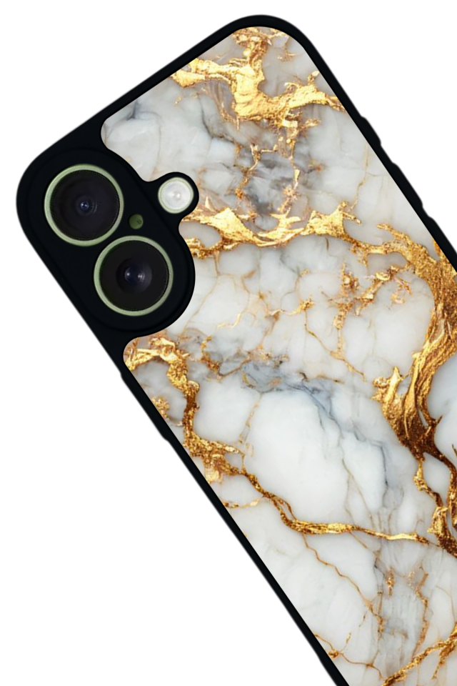iPhone 17 Uyumlu Mermer Marble Tasarımlı Glossy Premium Kılıf
