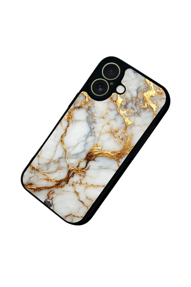 iPhone 17 Uyumlu Mermer Marble Tasarımlı Glossy Premium Kılıf