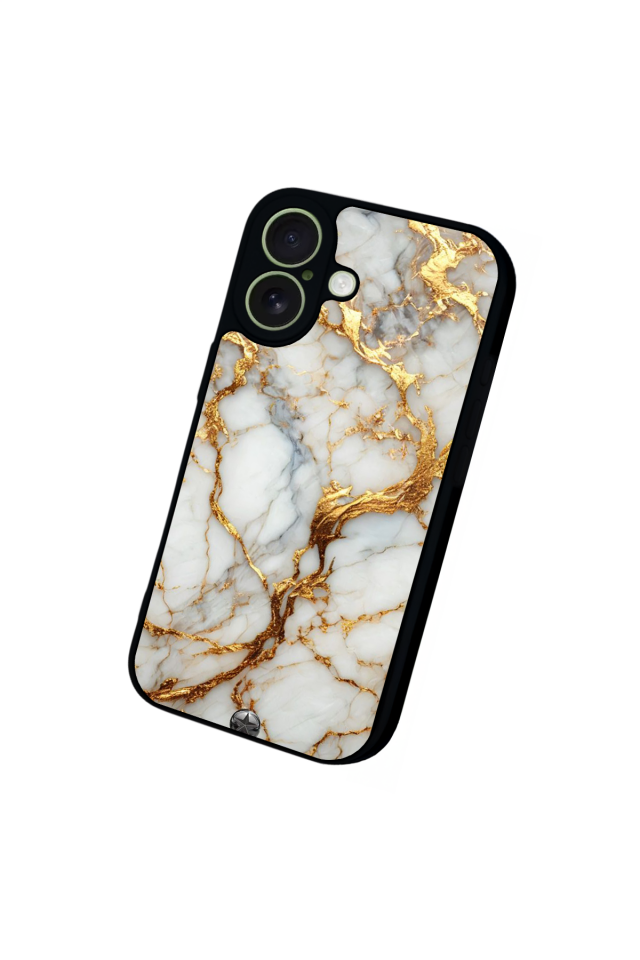 iPhone 17 Uyumlu Mermer Marble Tasarımlı Glossy Premium Kılıf