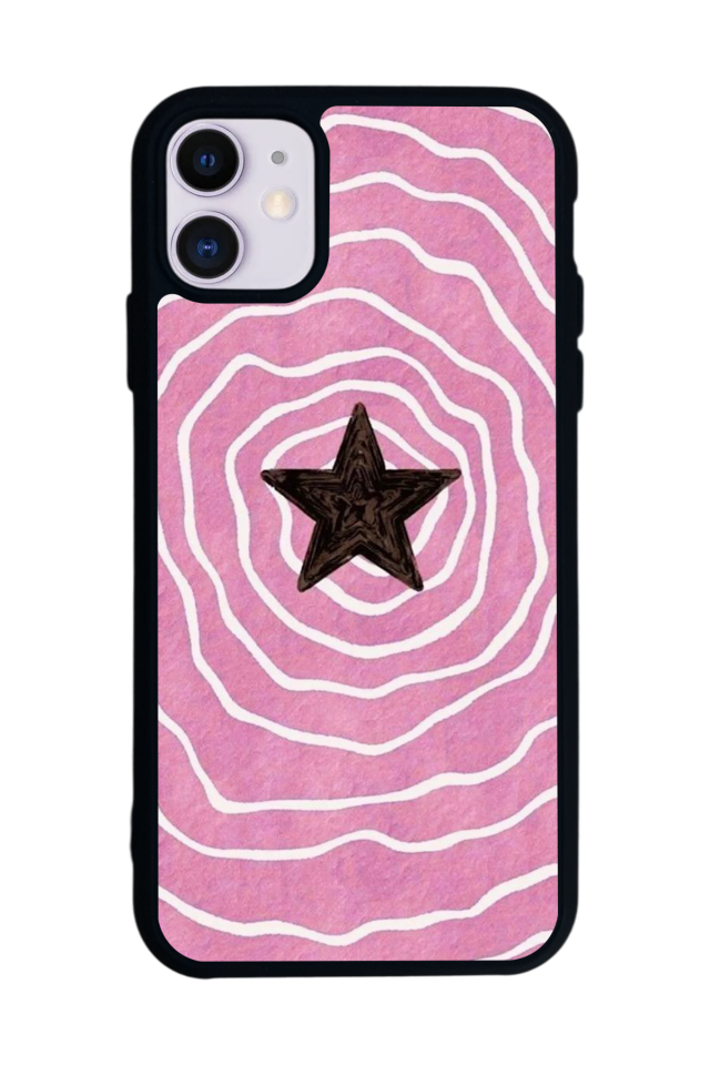 iPhone 11 Uyumlu Retro Yildizlar Tasarımlı Glossy Premium Kılıf