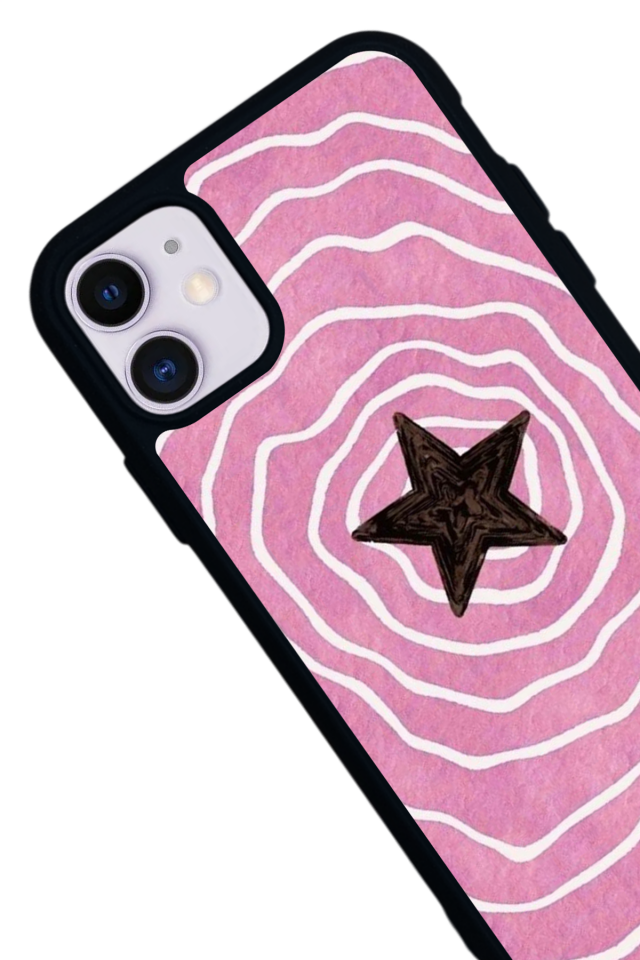 iPhone 11 Uyumlu Retro Yildizlar Tasarımlı Glossy Premium Kılıf