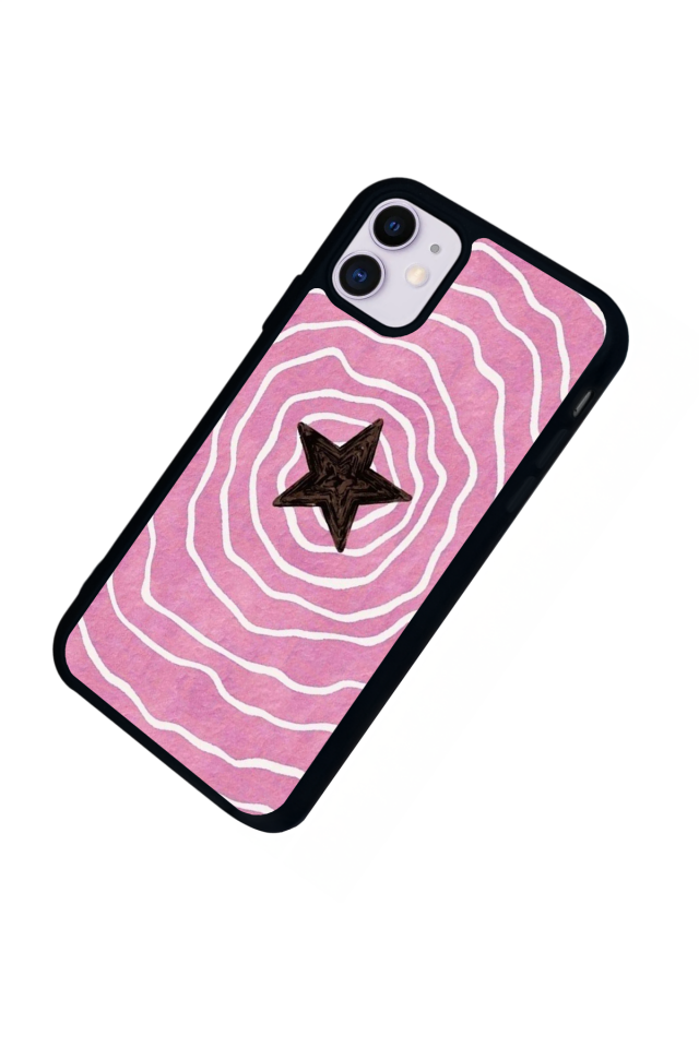 iPhone 11 Uyumlu Retro Yildizlar Tasarımlı Glossy Premium Kılıf