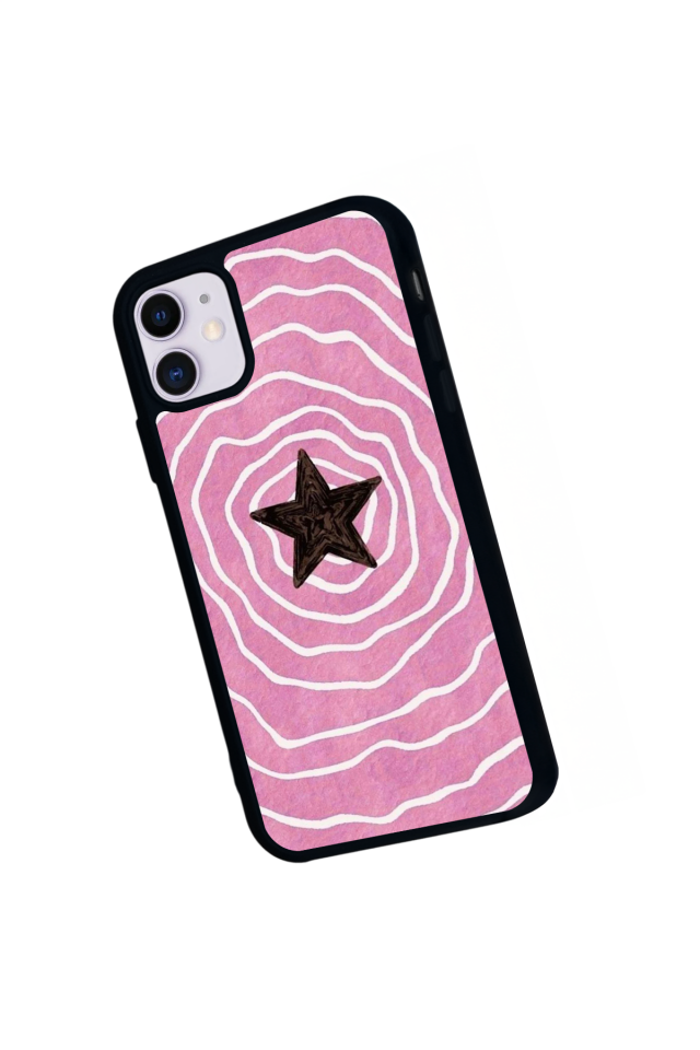 iPhone 11 Uyumlu Retro Yildizlar Tasarımlı Glossy Premium Kılıf