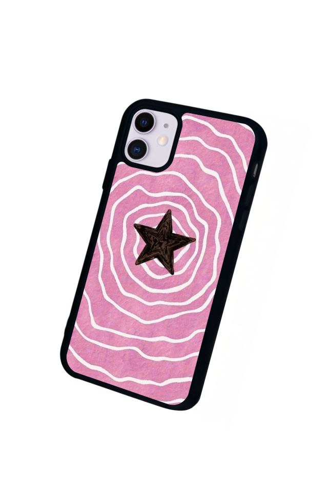 iPhone 11 Uyumlu Retro Yildizlar Tasarımlı Glossy Premium Kılıf