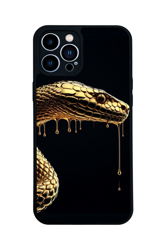 iPhone 12 Pro Max Uyumlu Yılan Tasarımlı Glossy Premium Kılıf