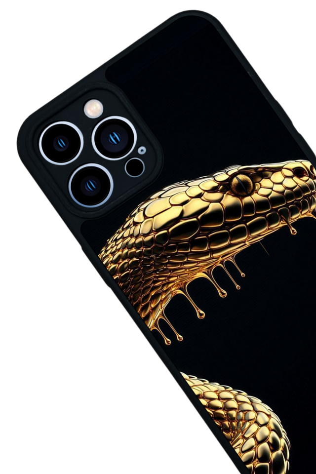 iPhone 12 Pro Max Uyumlu Yılan Tasarımlı Glossy Premium Kılıf
