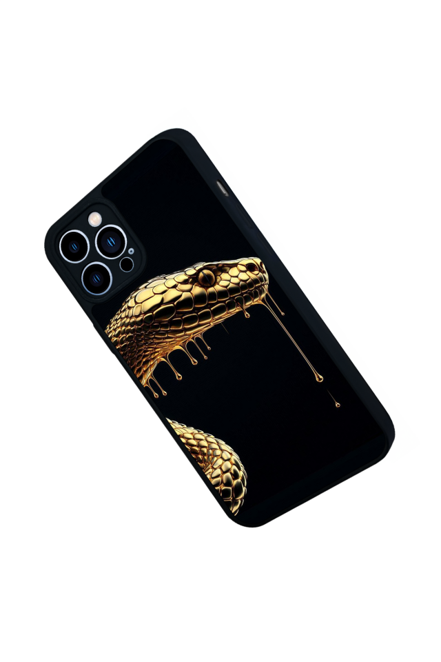 iPhone 12 Pro Max Uyumlu Yılan Tasarımlı Glossy Premium Kılıf