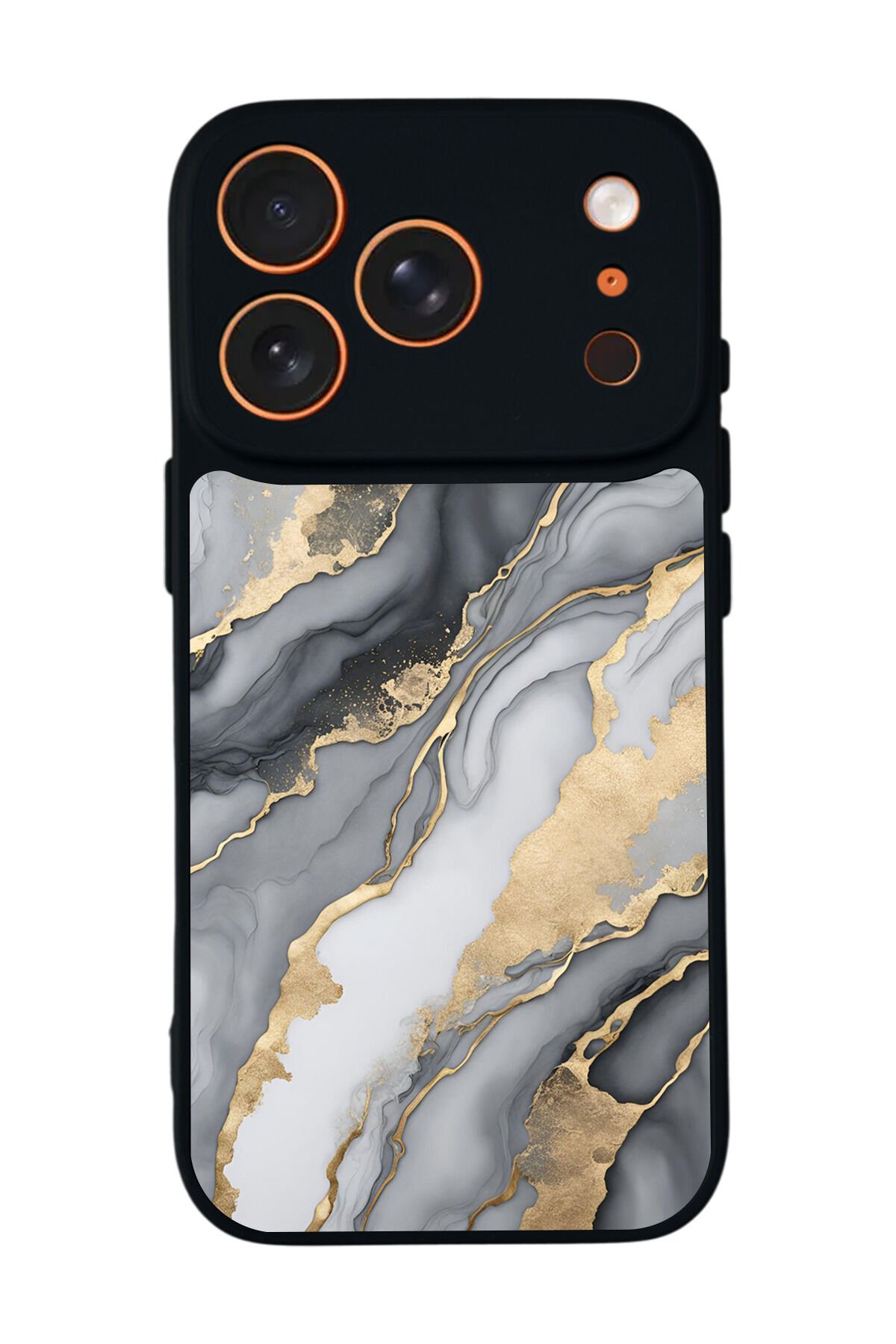 iPhone 17 Pro Uyumlu Mermer Marble Tasarımlı Glossy Premium Kılıf