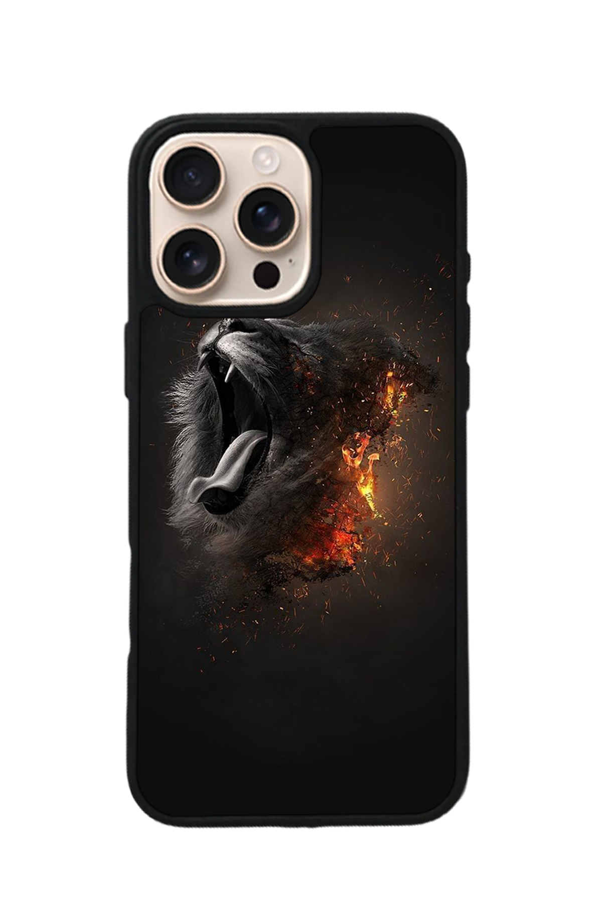 iPhone 14 Pro Max Uyumlu Aslan Tasarımlı Glossy Premium Kılıf