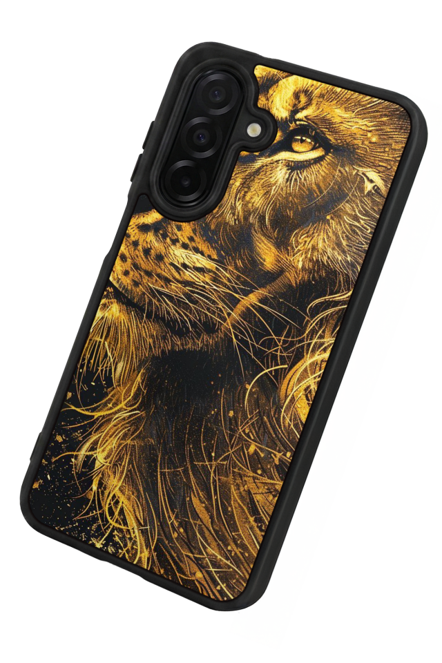 Samsung Galaxy A36 Uyumlu Aslan Tasarımlı Glossy Premium Kılıf