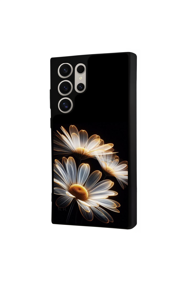 Samsung Galaxy S23 Ultra Uyumlu Cicek Tasarımlı Glossy Premium Kılıf