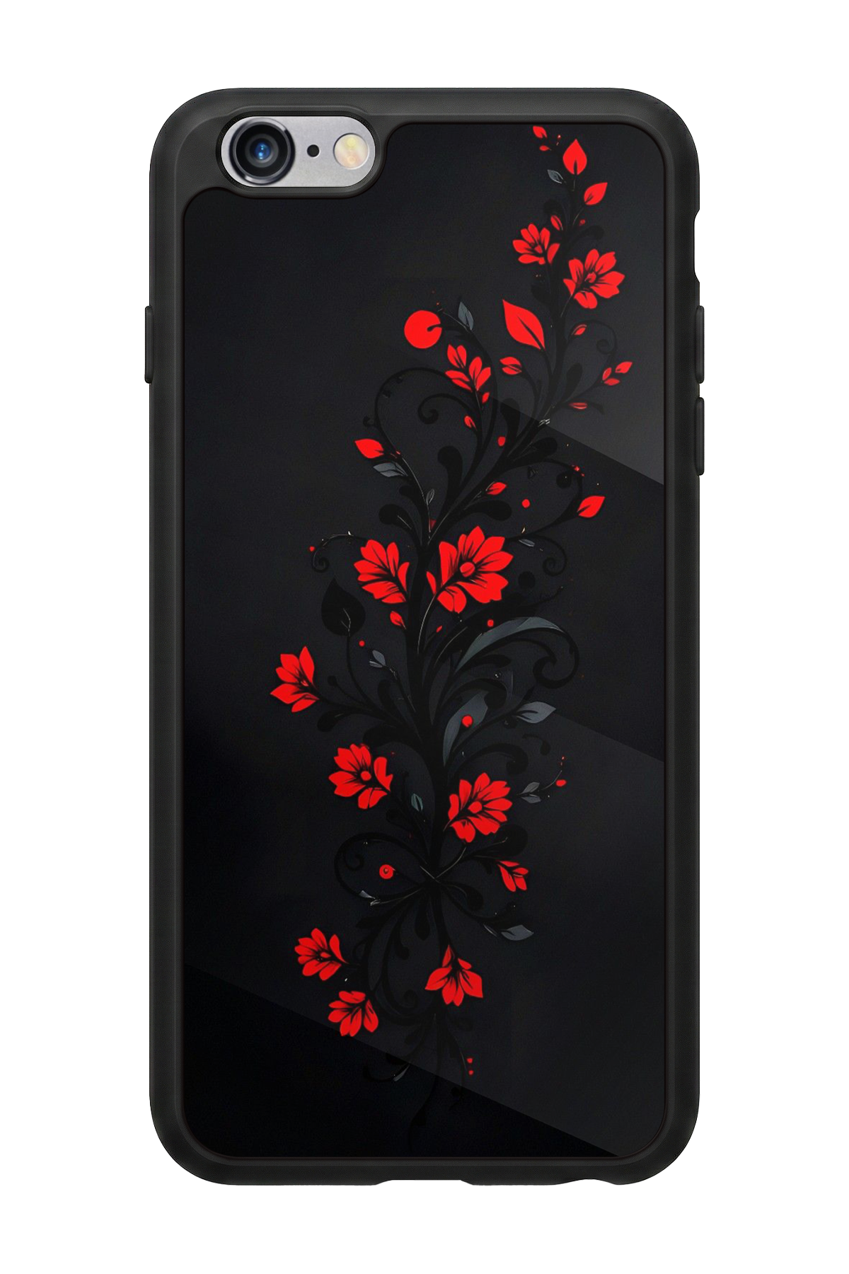 iPhone 6s Plus Uyumlu Floral Tasarımlı Glossy Premium Kılıf