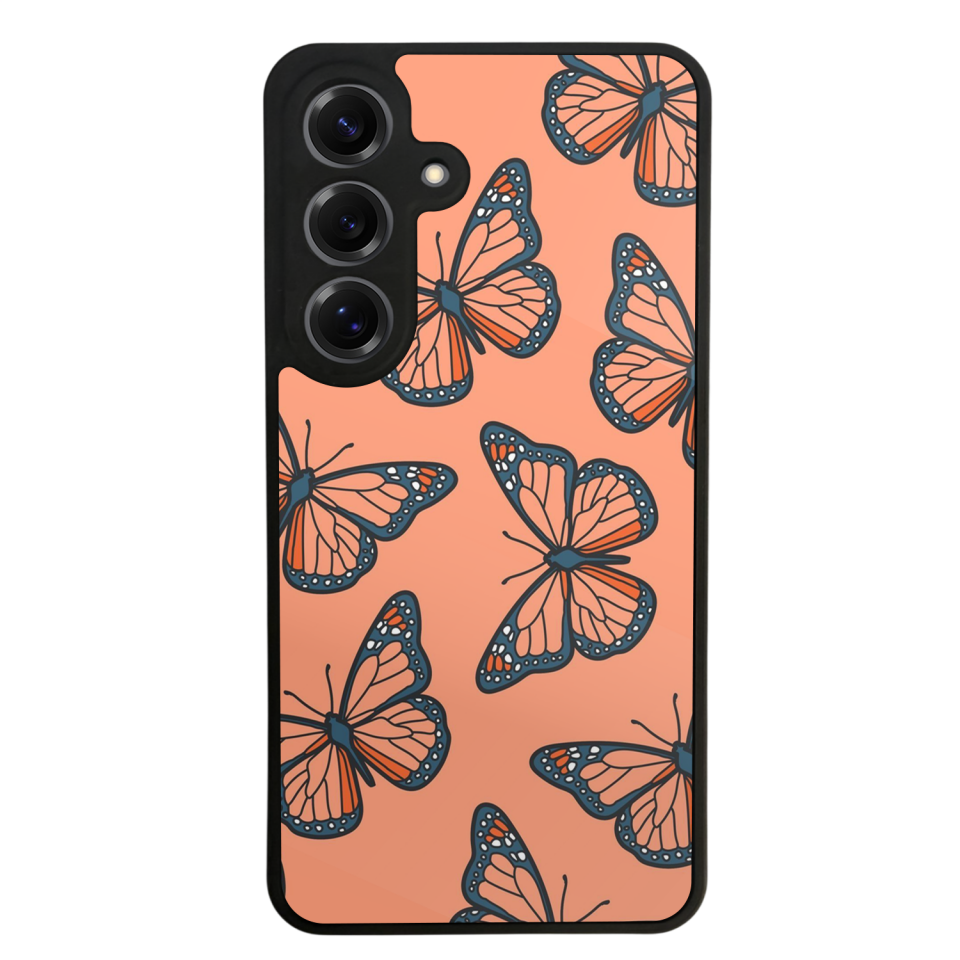 Samsung Galaxy S25 Uyumlu Kelebek Tasarımlı Glossy Premium Kılıf