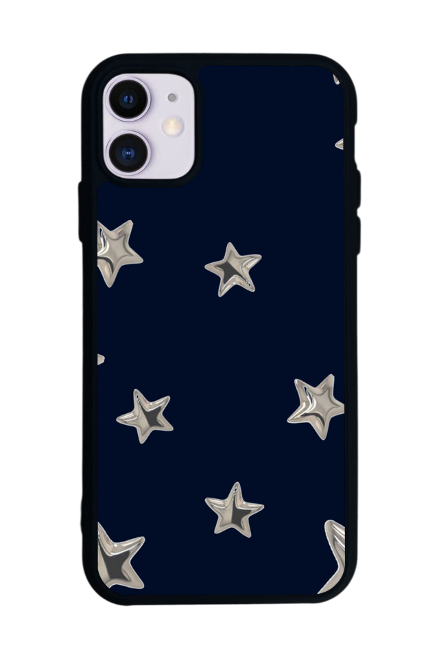iPhone 11 Uyumlu Retro Yildizlar Tasarımlı Glossy Premium Kılıf