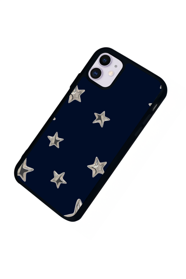iPhone 11 Uyumlu Retro Yildizlar Tasarımlı Glossy Premium Kılıf