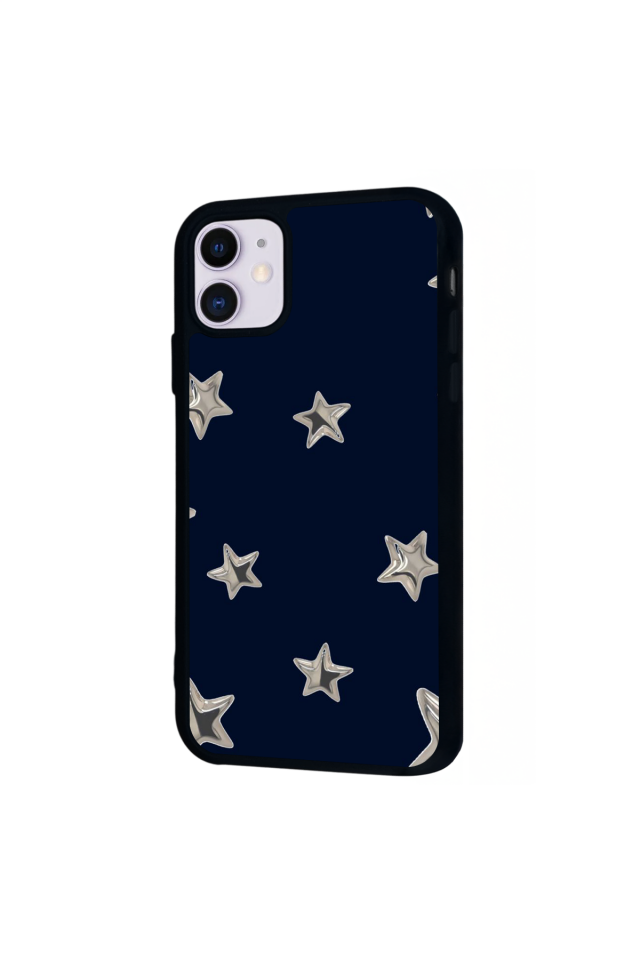 iPhone 11 Uyumlu Retro Yildizlar Tasarımlı Glossy Premium Kılıf