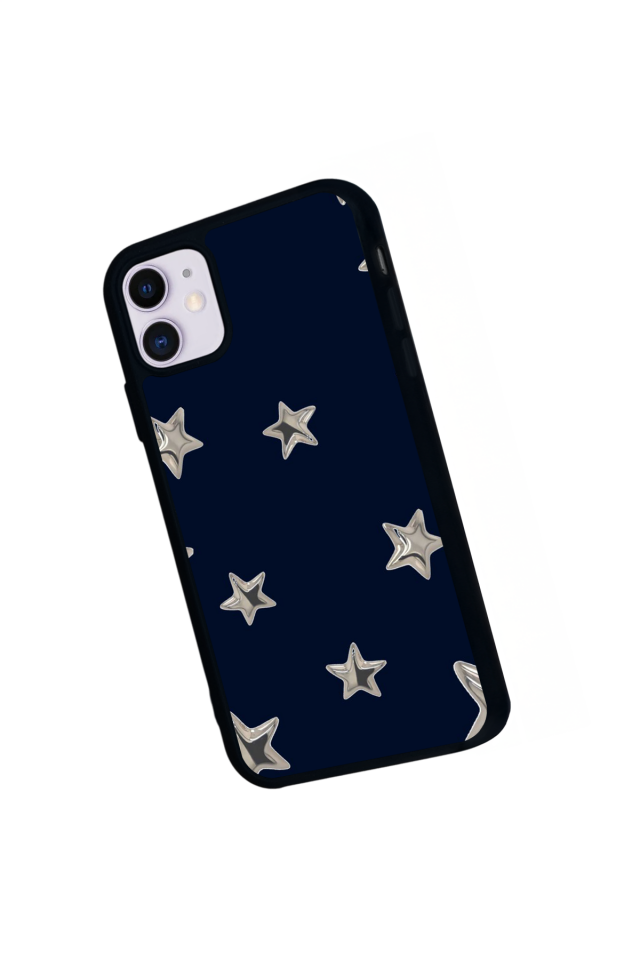 iPhone 11 Uyumlu Retro Yildizlar Tasarımlı Glossy Premium Kılıf