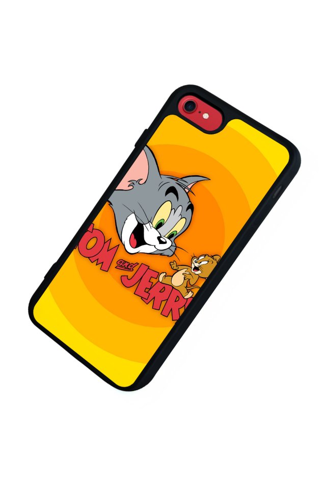 iPhone 7 Uyumlu Tom And Jerry Tasarımlı Glossy Premium Kılıf