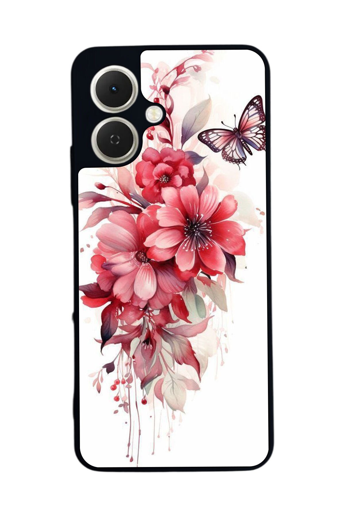 Tecno Spark GO 2 Uyumlu Floral Tasarımlı Glossy Premium Kılıf