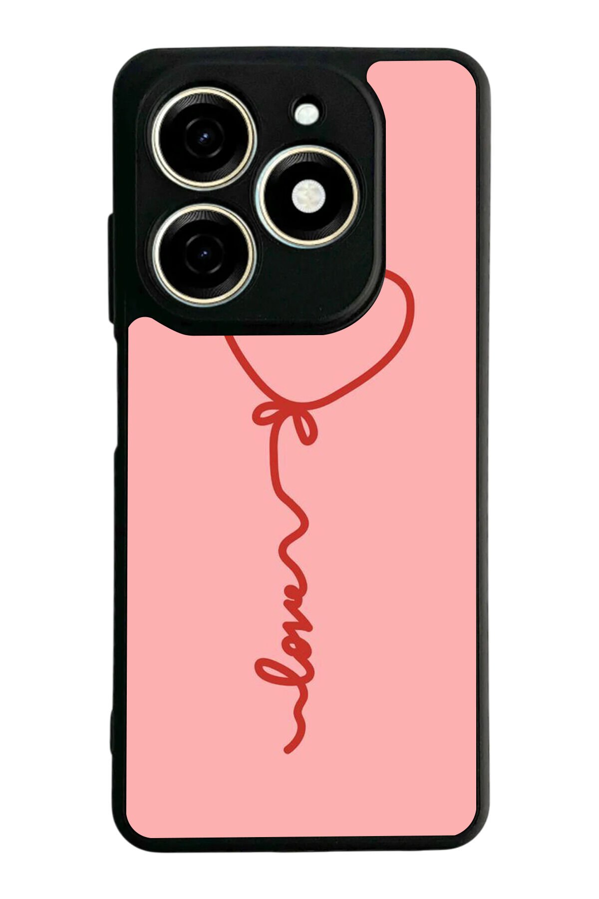 Tecno Spark 20/20C Uyumlu Kalp Love Tasarımlı Glossy Premium Kılıf