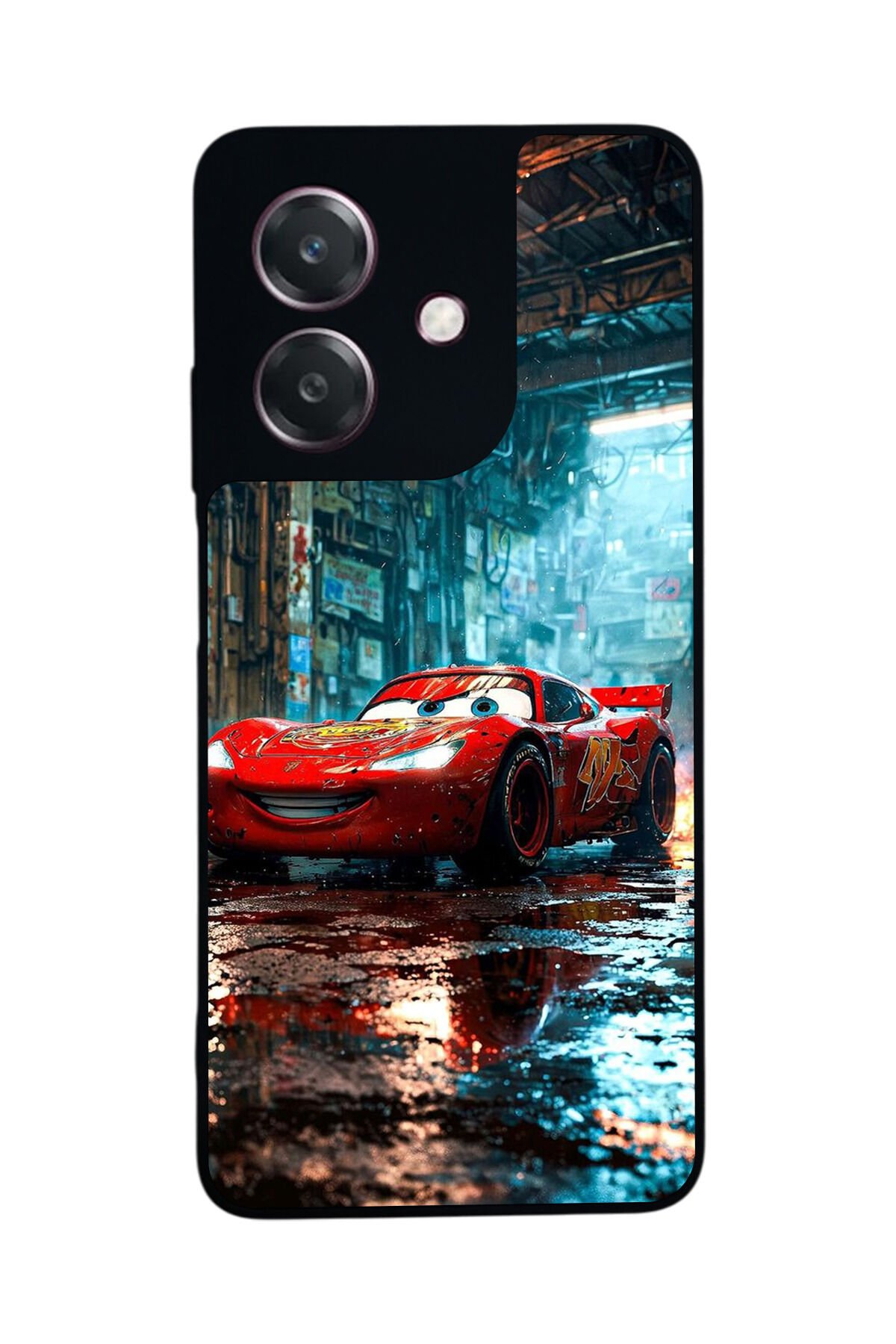 Oppo A3 5G Uyumlu Şimsek McQueen Tasarımlı Glossy Premium Kılıf