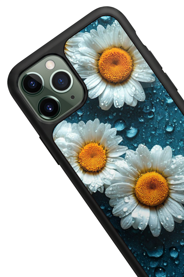 iPhone 11 Pro Uyumlu Cicek Tasarımlı Glossy Premium Kılıf