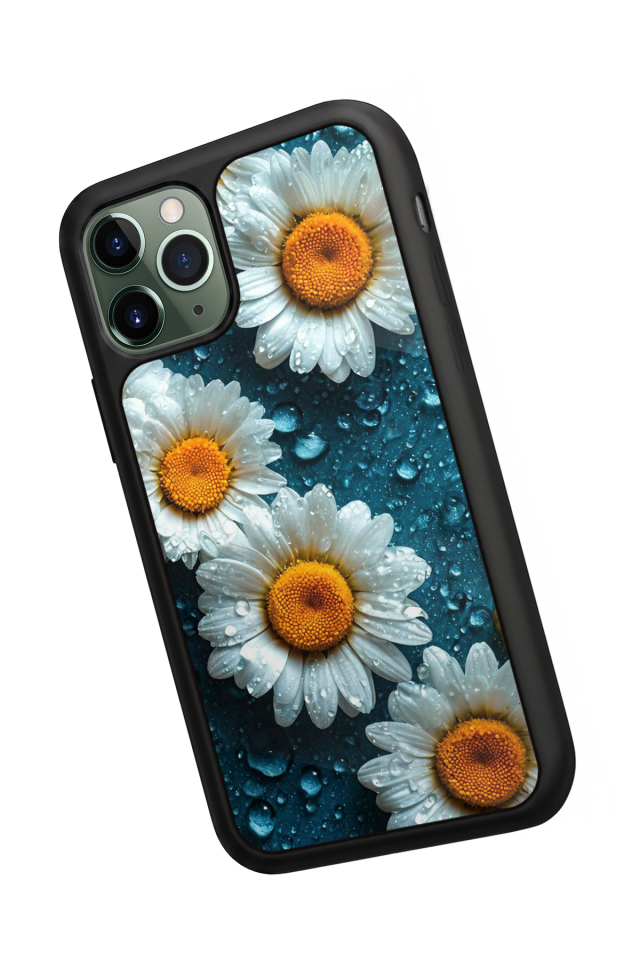 iPhone 11 Pro Uyumlu Cicek Tasarımlı Glossy Premium Kılıf