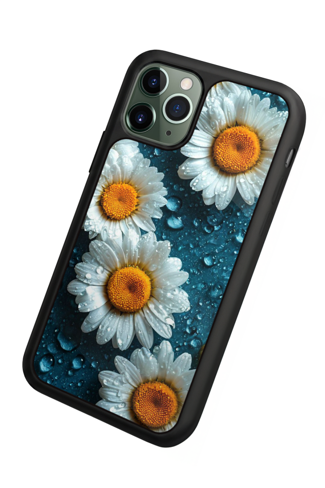 iPhone 11 Pro Uyumlu Cicek Tasarımlı Glossy Premium Kılıf