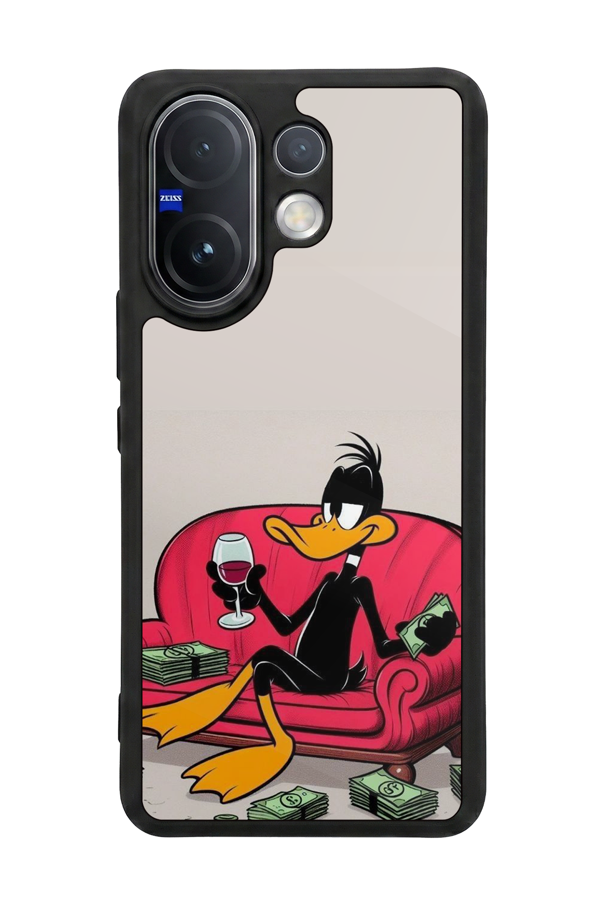 Vivo V60 Uyumlu Daffy duck Tasarımlı Glossy Premium Kılıf